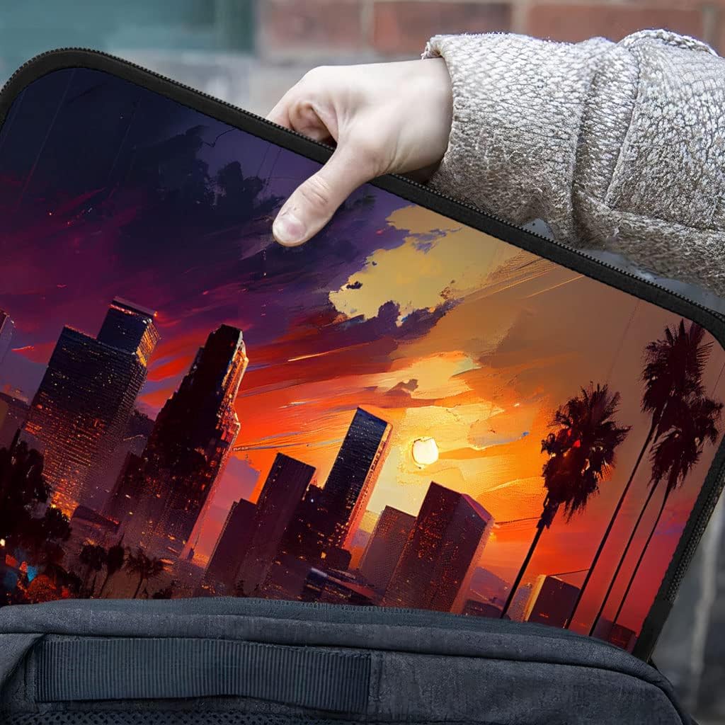 Skyscrapers Design iPad Sleeve - Art Tablet Sleeve - City Carrying Case - 10 inches