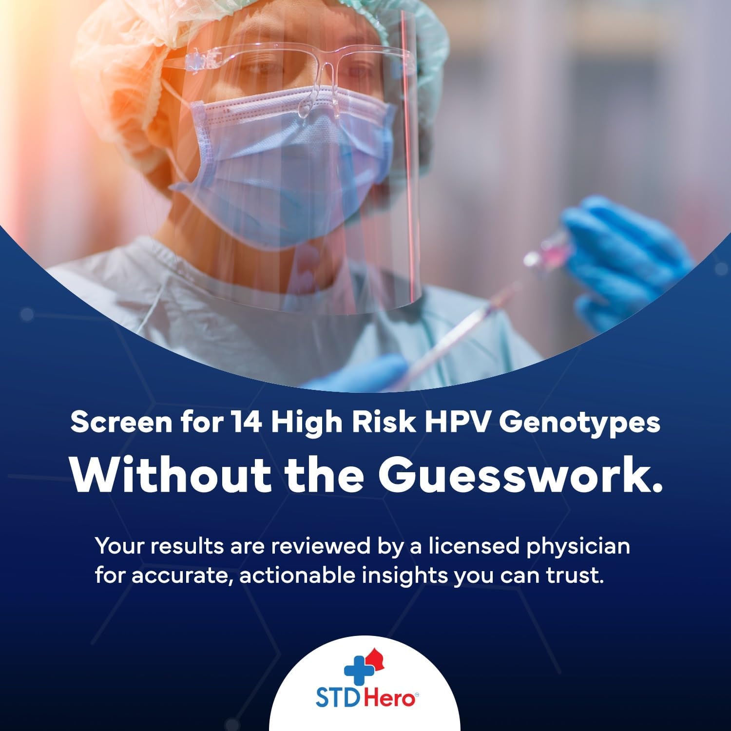 STD Hero Oral HPV Test Kit for Women and Men - at-Home Oral Rinse Collection for Health Screening - Simple, Private, and Easy-to-Use Home Test