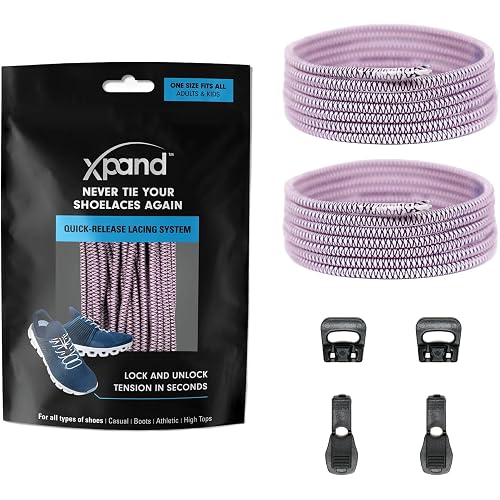 Xpand No Tie Elastic Shoe Laces for Adults & Kids - Easy Slip on Shoelaces