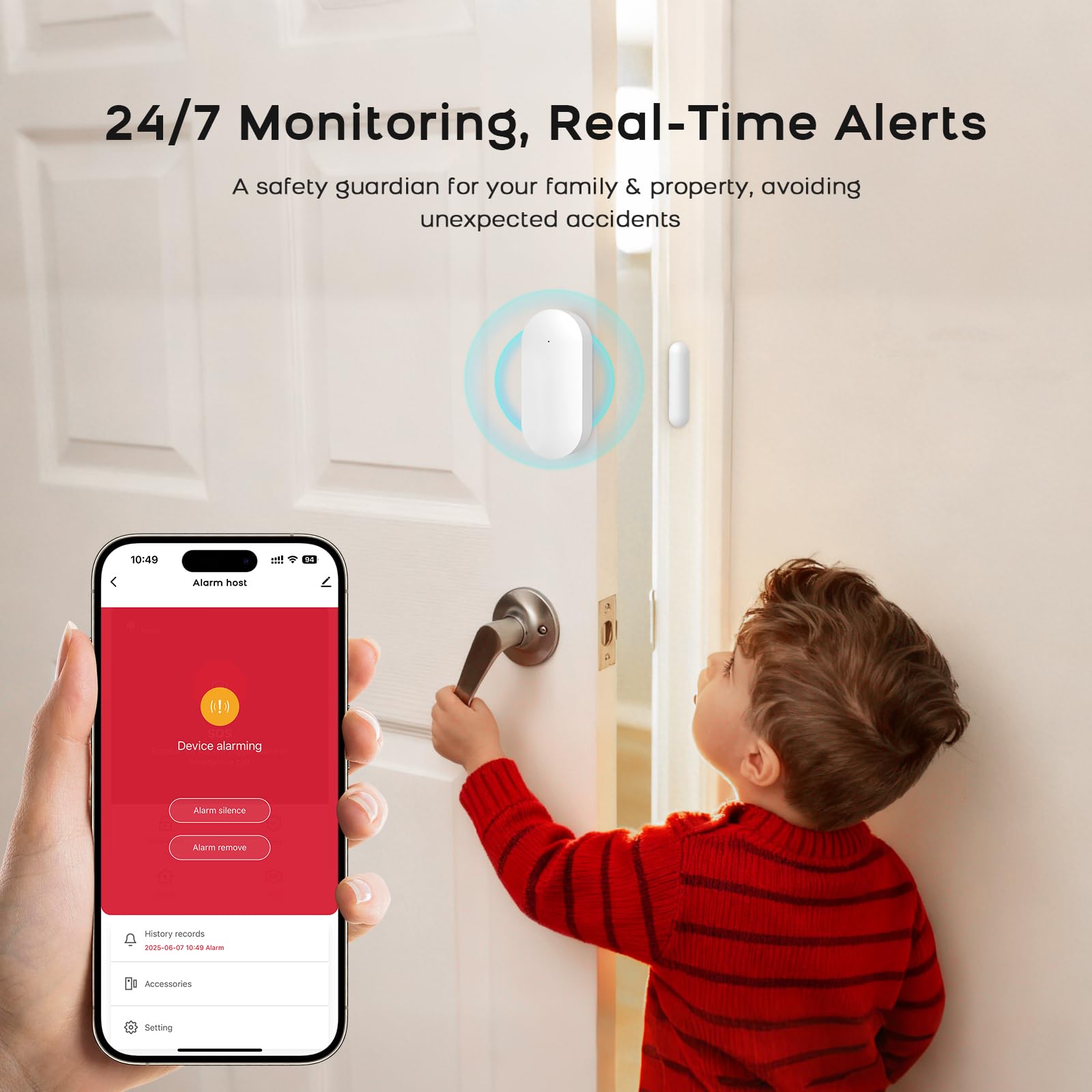 Alarm System for Home Security,21Pcs DIY Kit Touch Screen Siren Hub with Loud Alarm,SOS Button,Window Alarms, Remotes,Door/Motion Sensors,APP Control,Compatible with Alexa,NO Monthly Fee