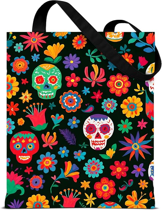 Spooky Ghost Halloween Canvas Tote Bag for Women Gothic Bags
