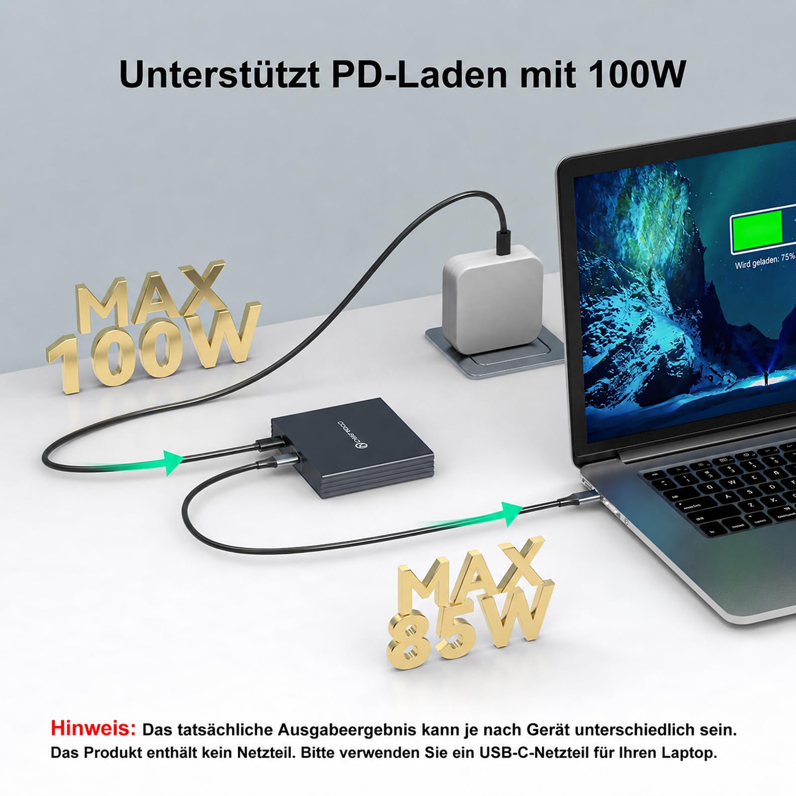 Adattatore da USB C a 3 HDMI, 4K a 60 Hz, splitter HDMI, 3 monitor contemporaneamente, espansione MST HUB USBC, splitter 1 in 3 out con funzione di ricarica PD da 100 W, compatibile con laptop