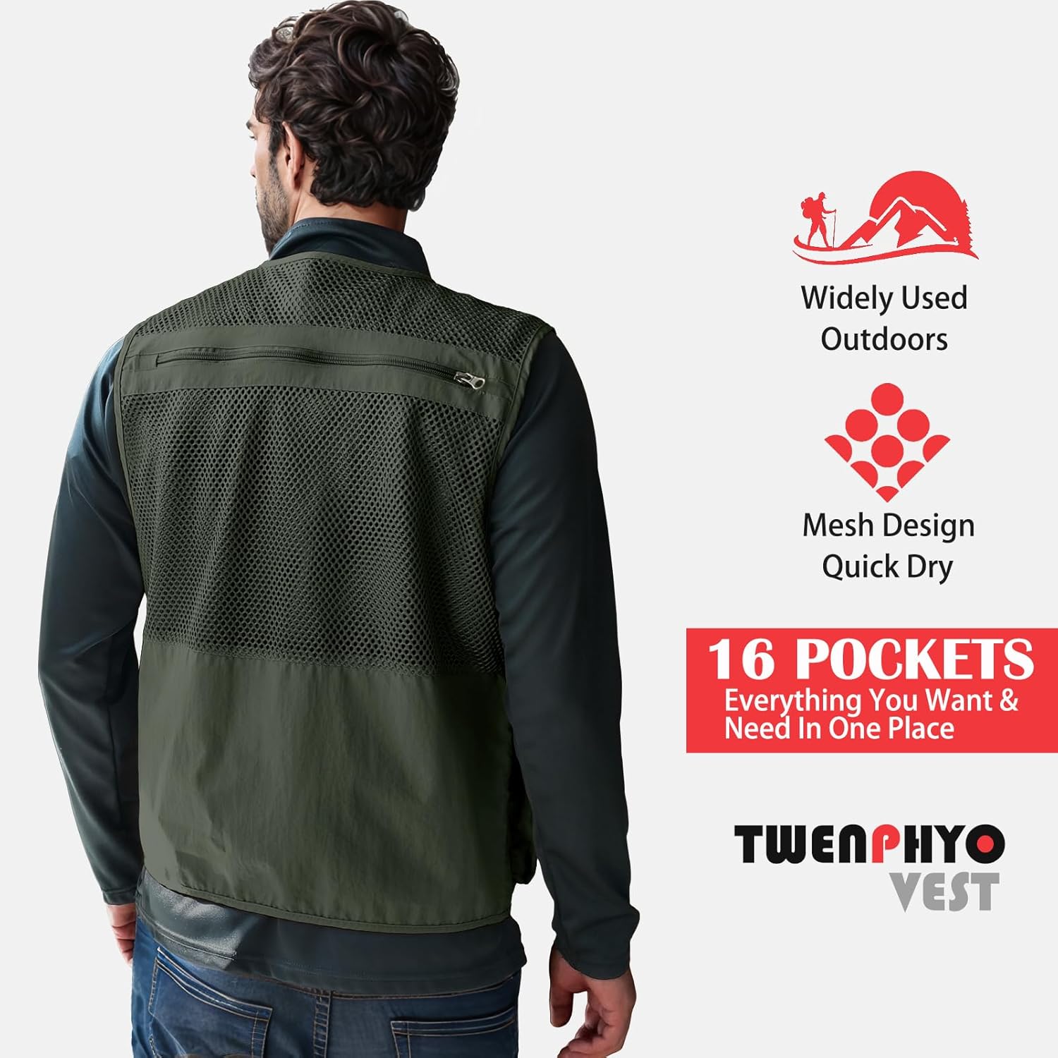 Versatile Men's Summer Vest for Fishing, Travel, Outdoor Work, Safari and Photography with Multiple Pockets - Image 5