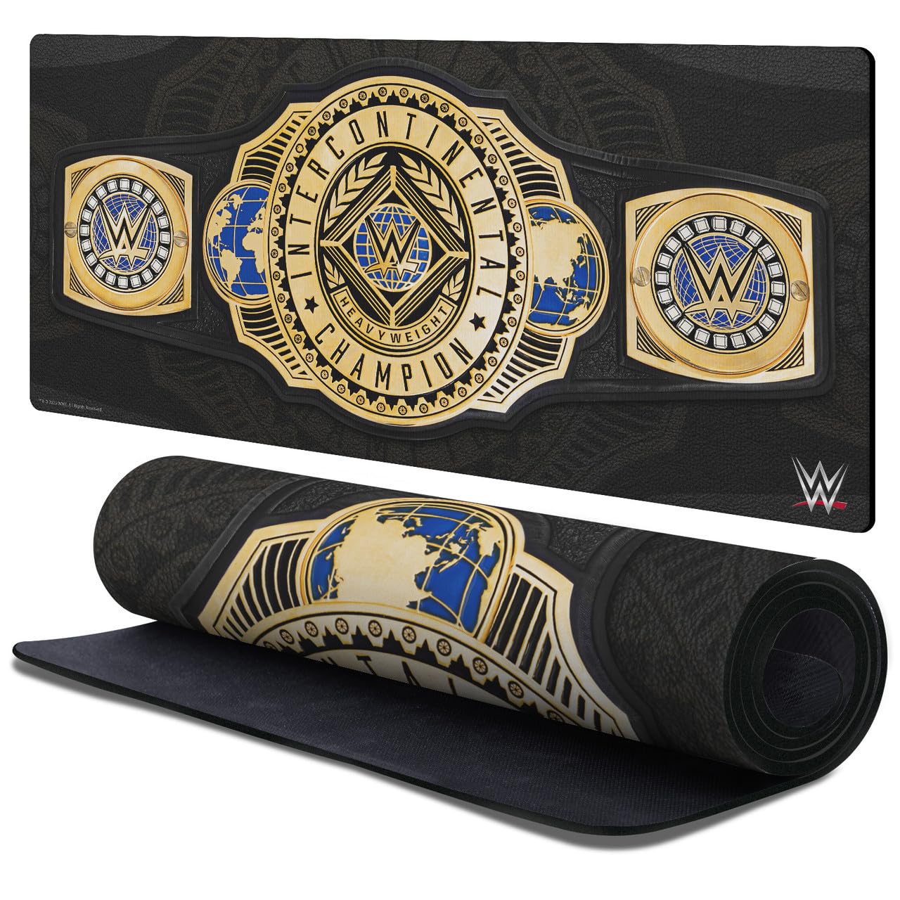 Head Case Designs Officially Licensed WWE Intercontinental Championship Title Belts 37.4 x 15.75 x 0.16 inches (900 x 400 mm) - XL Gaming Office Desk PC Keyboard Mouse Mat Pad