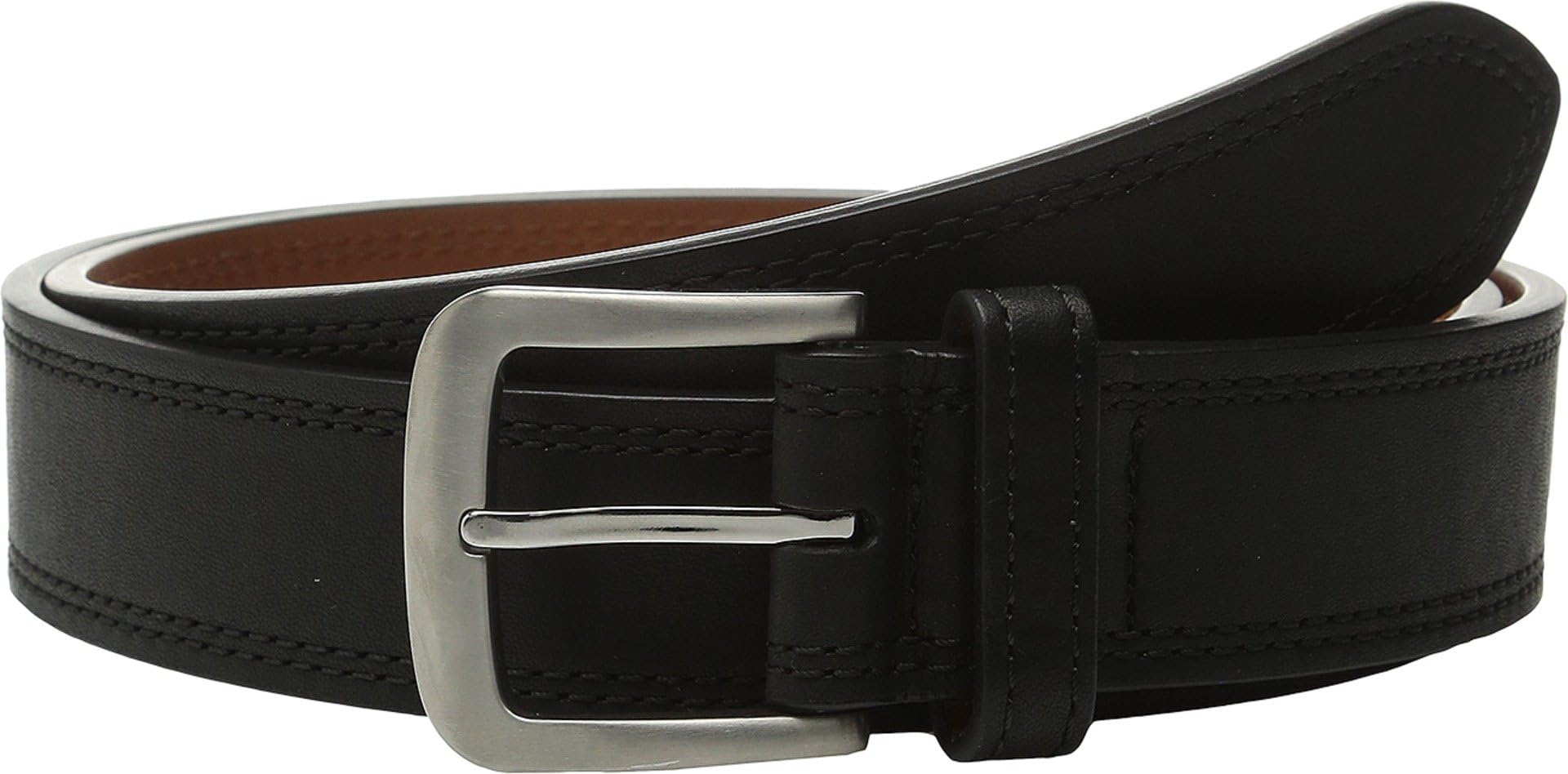 Shinola Detroit Men's Double Stitch Black Belt