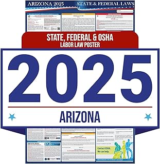 2025 Arizona Labor Law Poster, Complete Workplace Compliance for Employers (English)