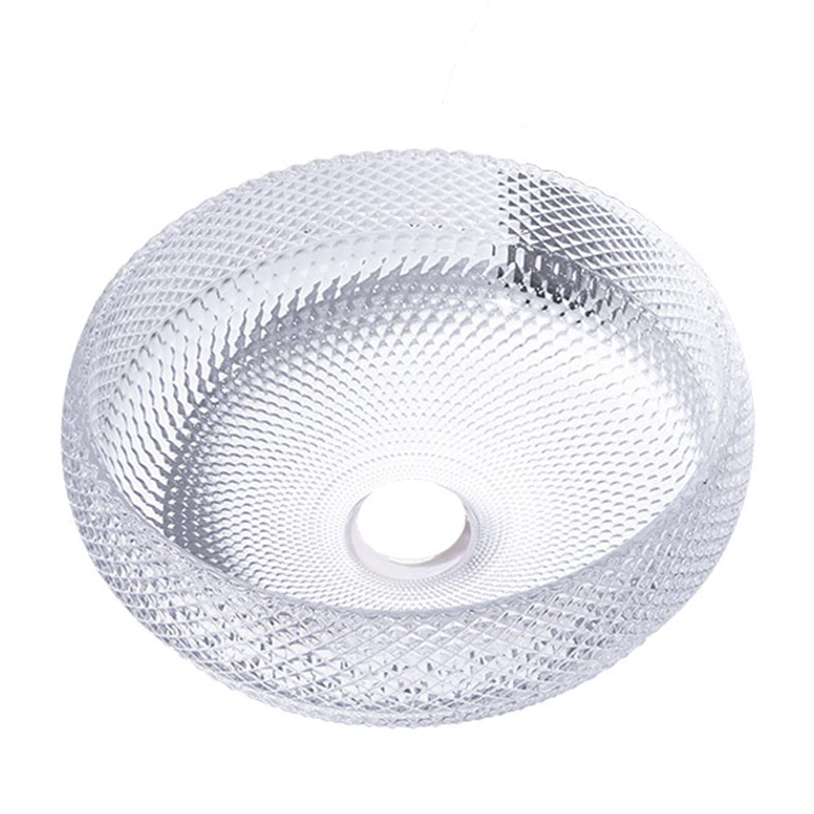 ASerZenith Bathroom Vessel Sink,Artistic Tempered Glass Round Vessel Sink,Countertop Lavatory Vanity Bowl Sink With Waterfall Faucet Pop-Up Drain(B-C)