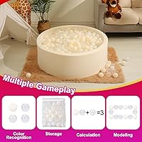 Vista 2 de Bolas de pozo de bolas Realhaha 50 100 200 500 Bolas de juego de plástico para bebés, niñas, niños pequeños, tienda de campaña, piscina, sala