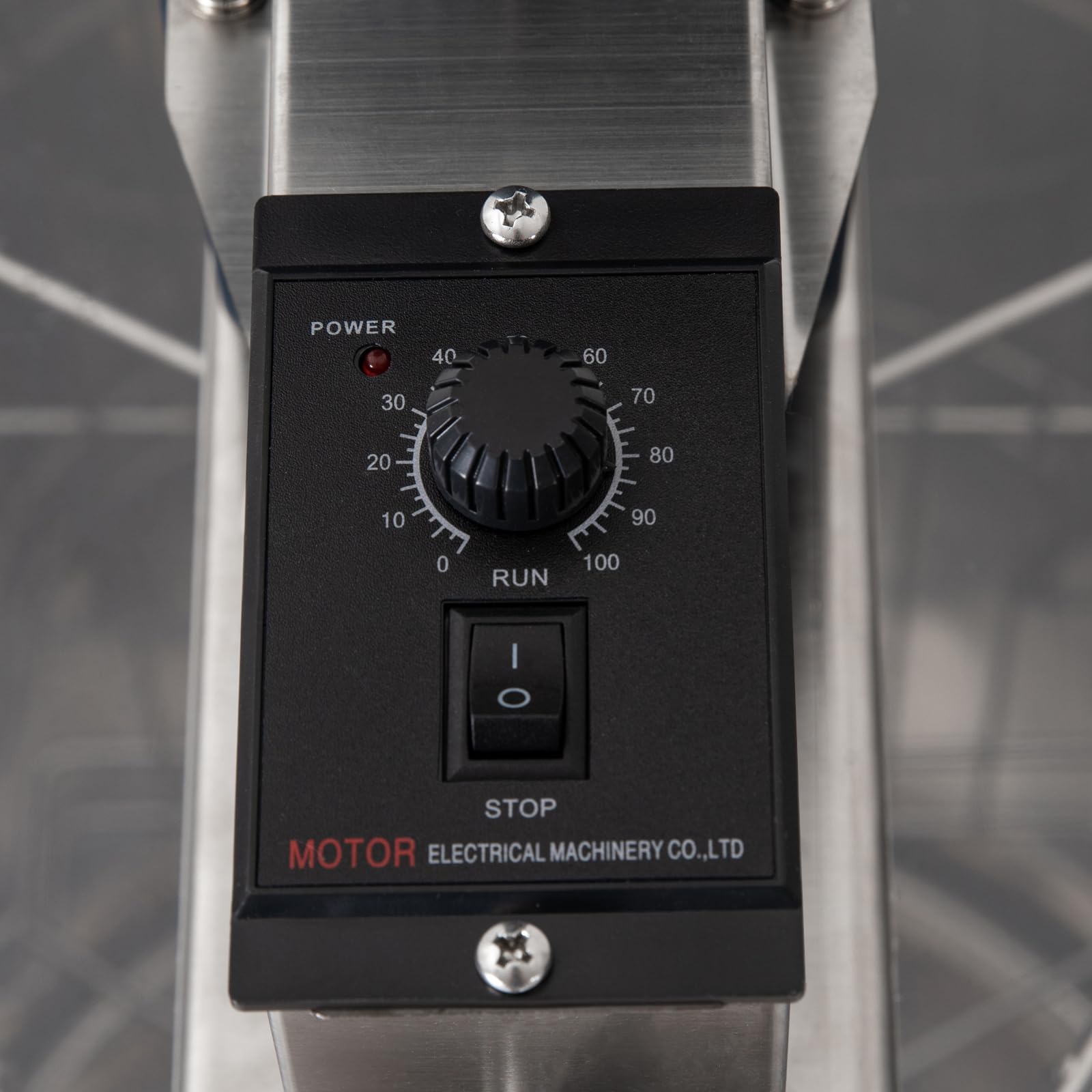 Elektrische Honigschleuder 140W, 3-Rahmen Honig-Extraktor mit transparentem Deckel, Tangential Honigextraktor aus Edelstahl, Geschwindigkeit einstellbar, Wabenextraktionsgerät(370rpm)