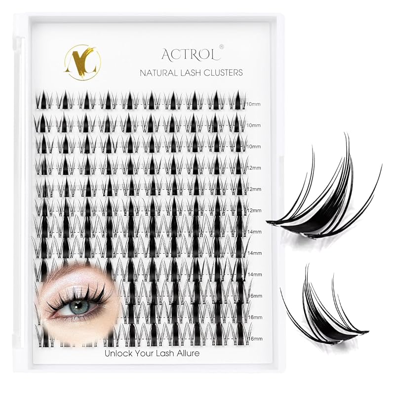 Cílios Postiços em Tufo ACTROL Fairy, Curvatura D, Estilo Manga, 120 Unidades, 10–16 mm
