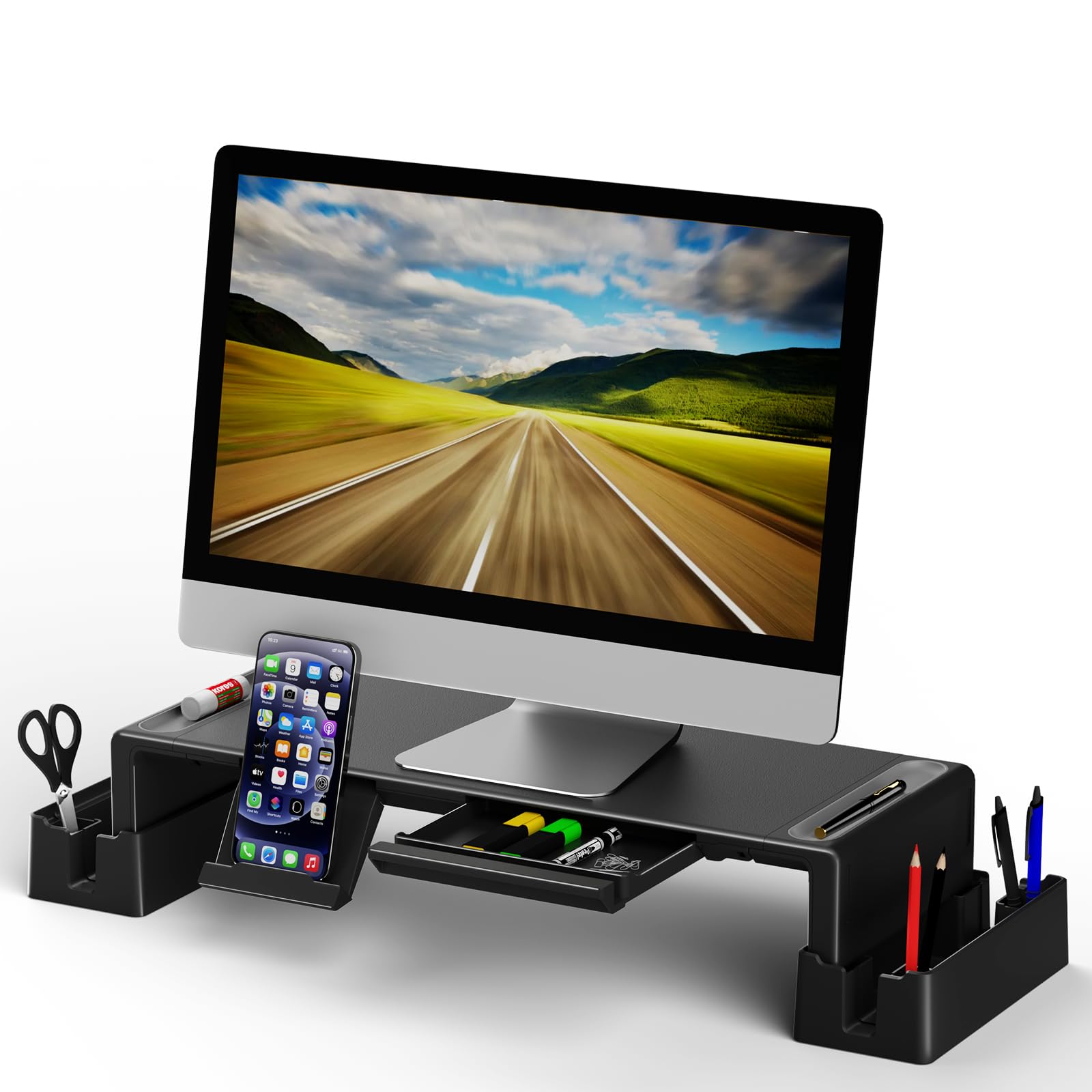 humming soon/仕様変更/モニター価格品/折りたたみ什器 MT20JA-ZH14 オカムラ スプリント モニタースタンド 高さ1500 セージの