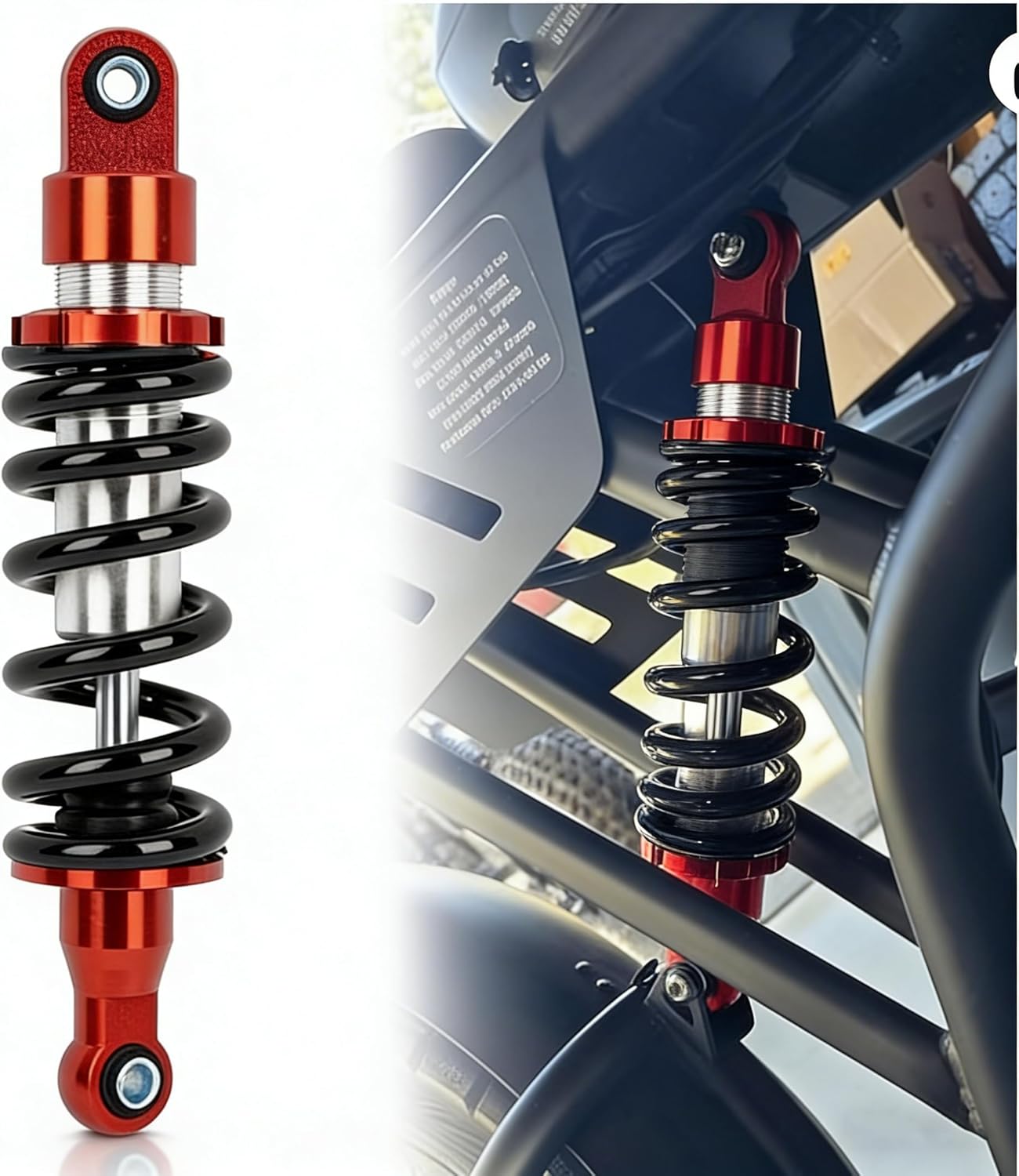 260mm Adjustable Motorcycle Rear Shock Absorber Suspension - PSLER 10.2" Shock 1000LBS for Dirt Pit Bike for Pw80 Apollo Stomp WPB M2R Lucky 50cc 70cc 90cc 110cc 125cc 150cc Ssr 125 Crf50