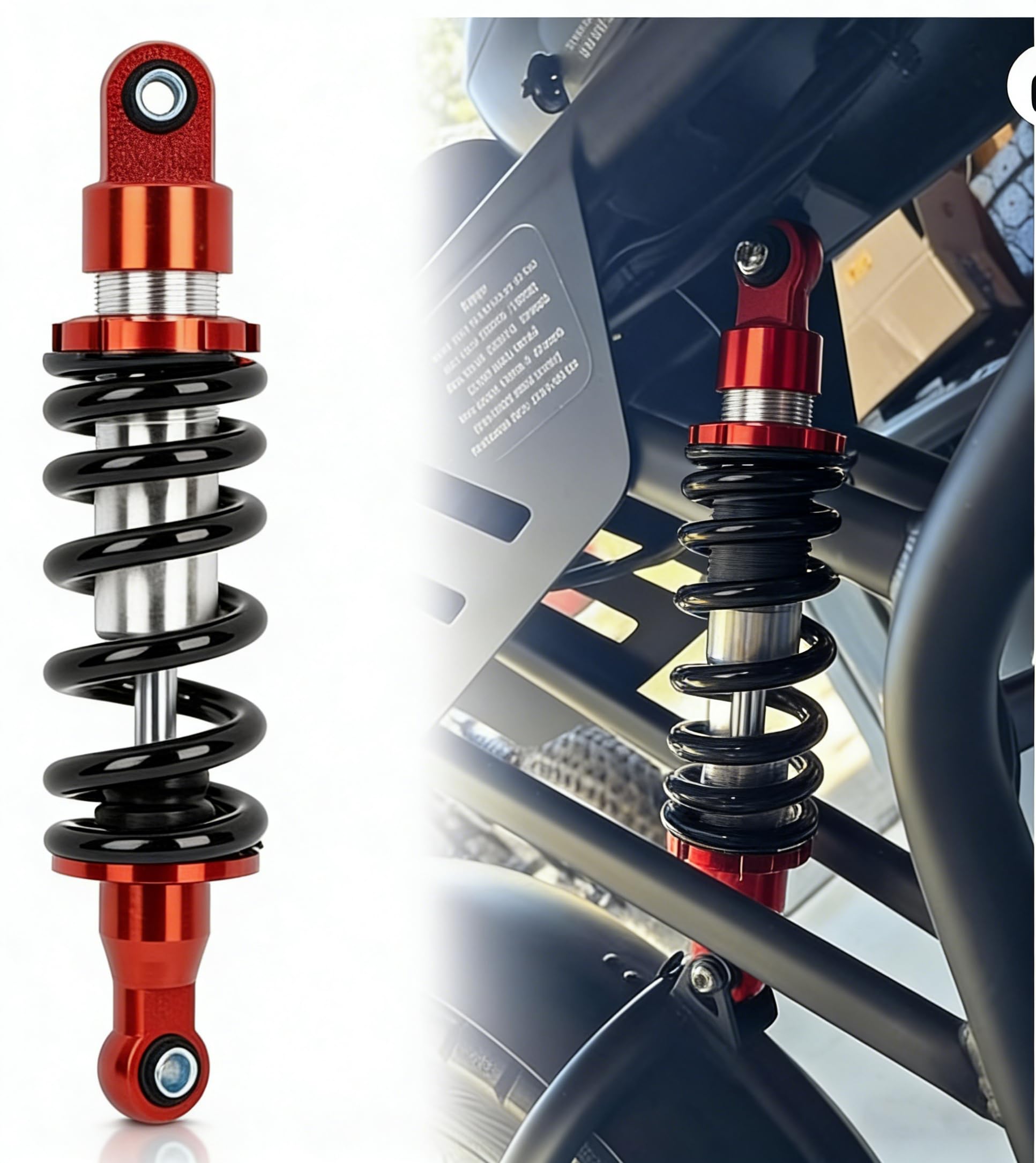 PSLER Amortisseur arrière 260 mm 453,6 kg pour moto tout-terrain 50 cc à 150 cc