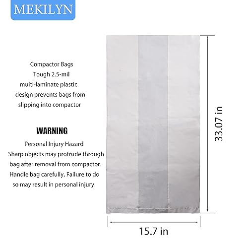 Miniatura 2 de W10165294RB - Bolsas compactadoras de basura de plástico de 15 pulgadas compatibles con Whirlpool, Kenmore, KitchenAid, Maytag, Jenn-Air