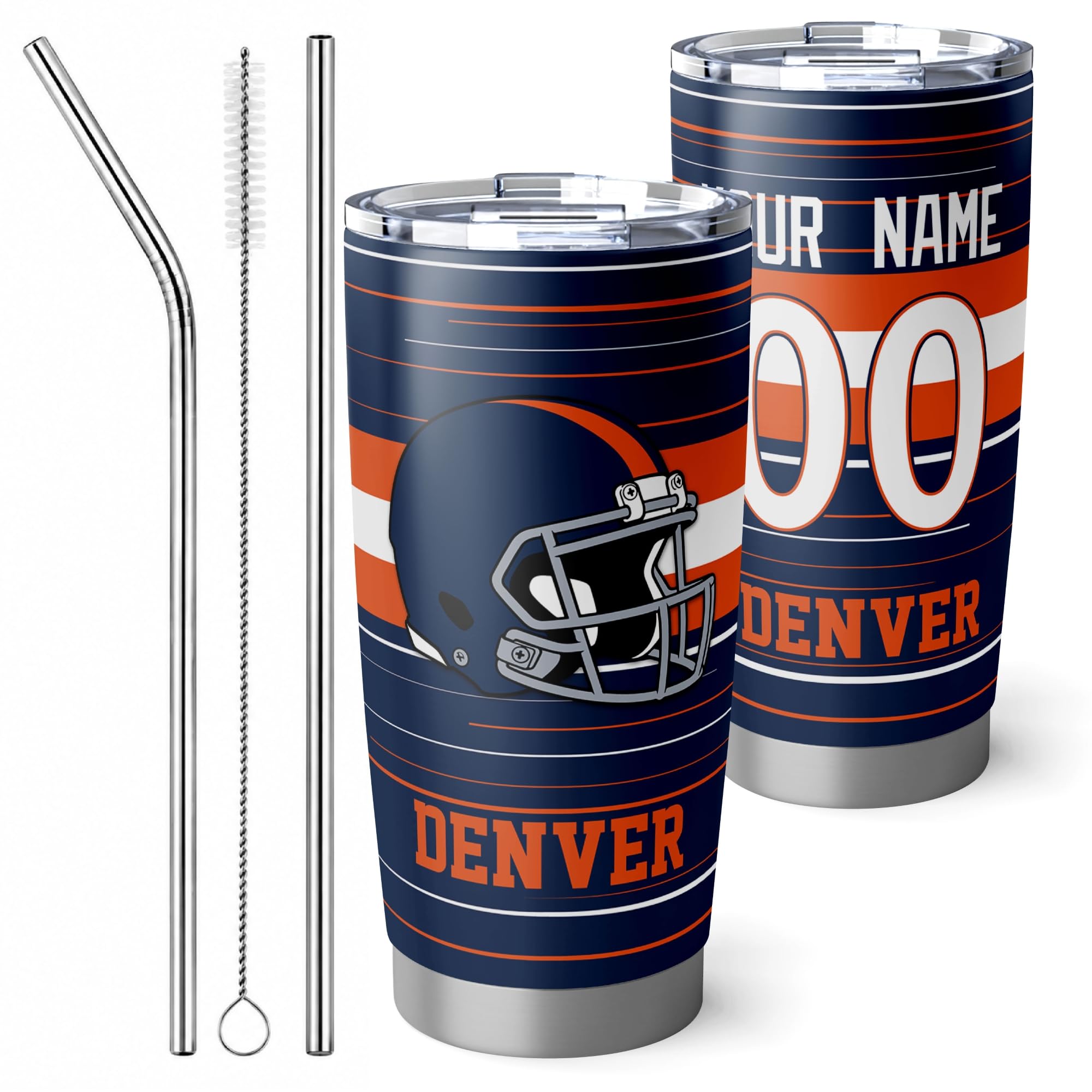 Denver Tumbler 20oz Travel Mug Gifts Custom Name Number