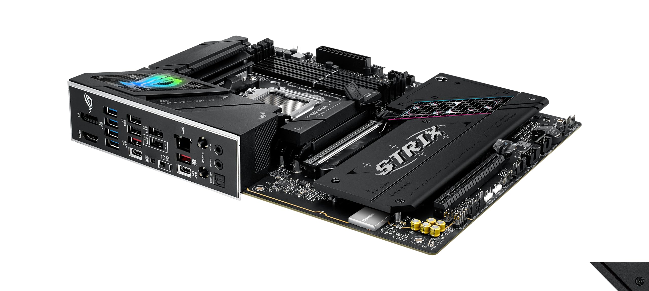 ASUS ROG Strix B850-F Gaming WiFi Mainboard Sockel AMD AM5 (AMD B850, ATX, DDR5 Speicher, PCIe 5.0, WiFi 7, 2X PCIe 4.0 M.2, Aura Sync)