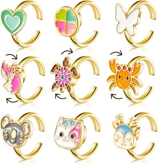 Sureio Fidget Anxiety Rings for Women spinner