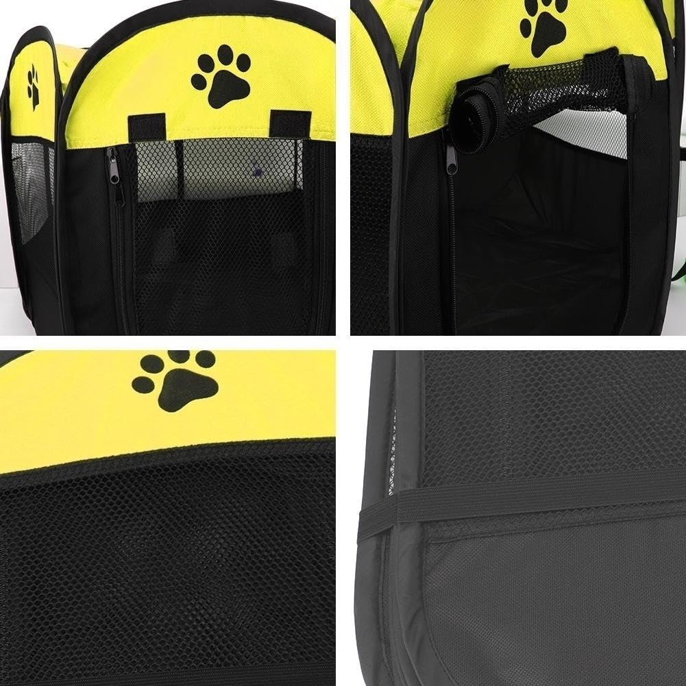 Parc pour Chiots - Pliable - pour Chiens - en Tissu Oxford - Étanche - pour l'intérieur ou l'extérieur - Fruit Vert
