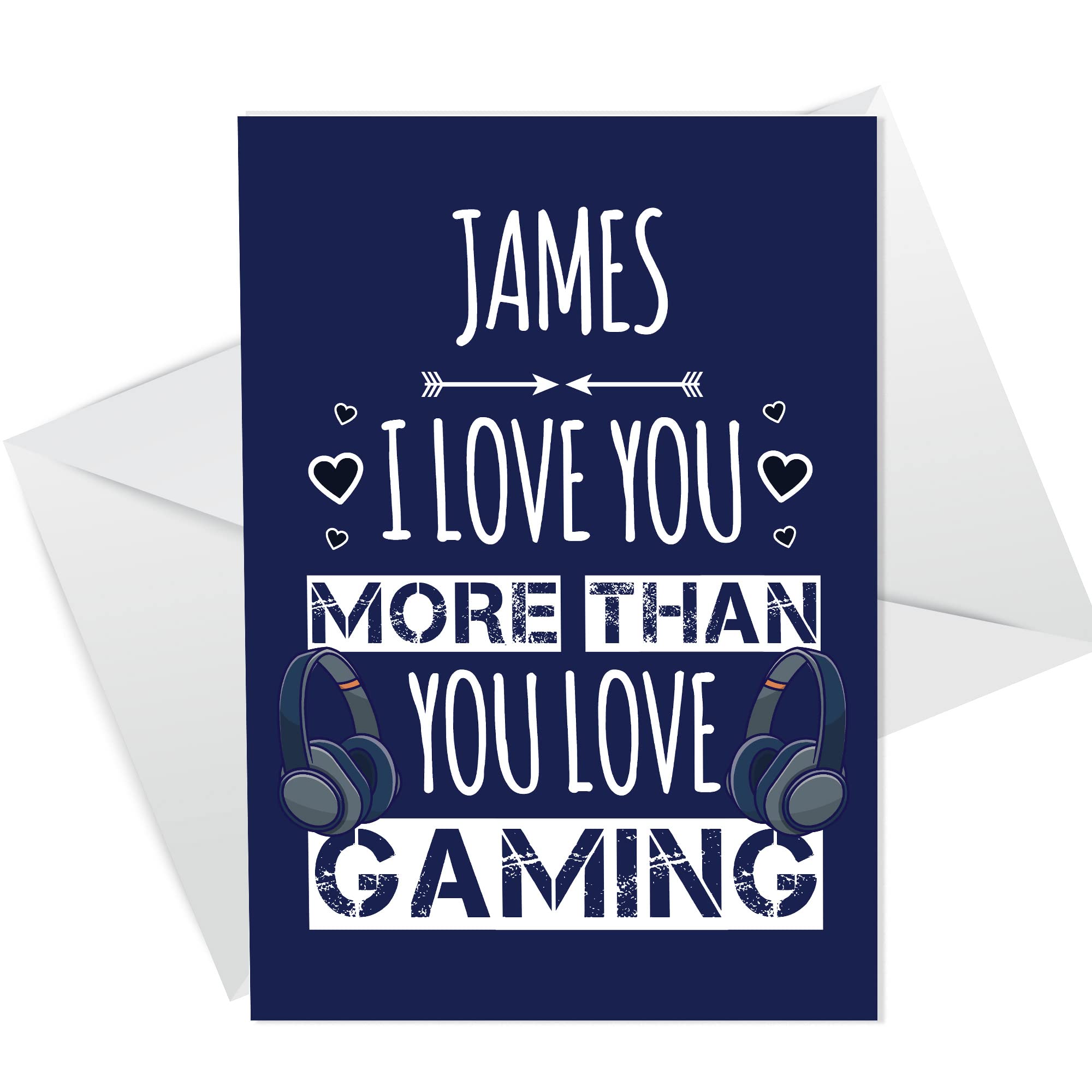 Funny Valentines Cards For Him GAMING Card Perfect For Boyfriend Husband Personalised