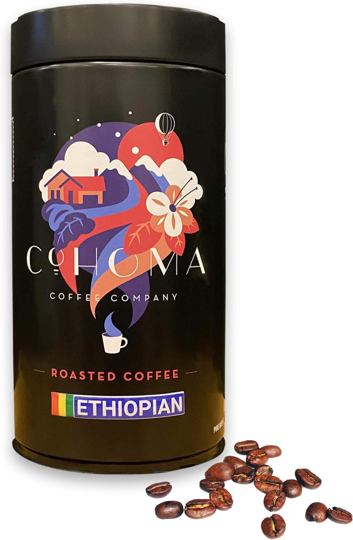 Cohoma Coffee Ethiopian Roasted Coffee I Made with A+ Grade Arabica Coffee I Free PureBrew Filter I 250g