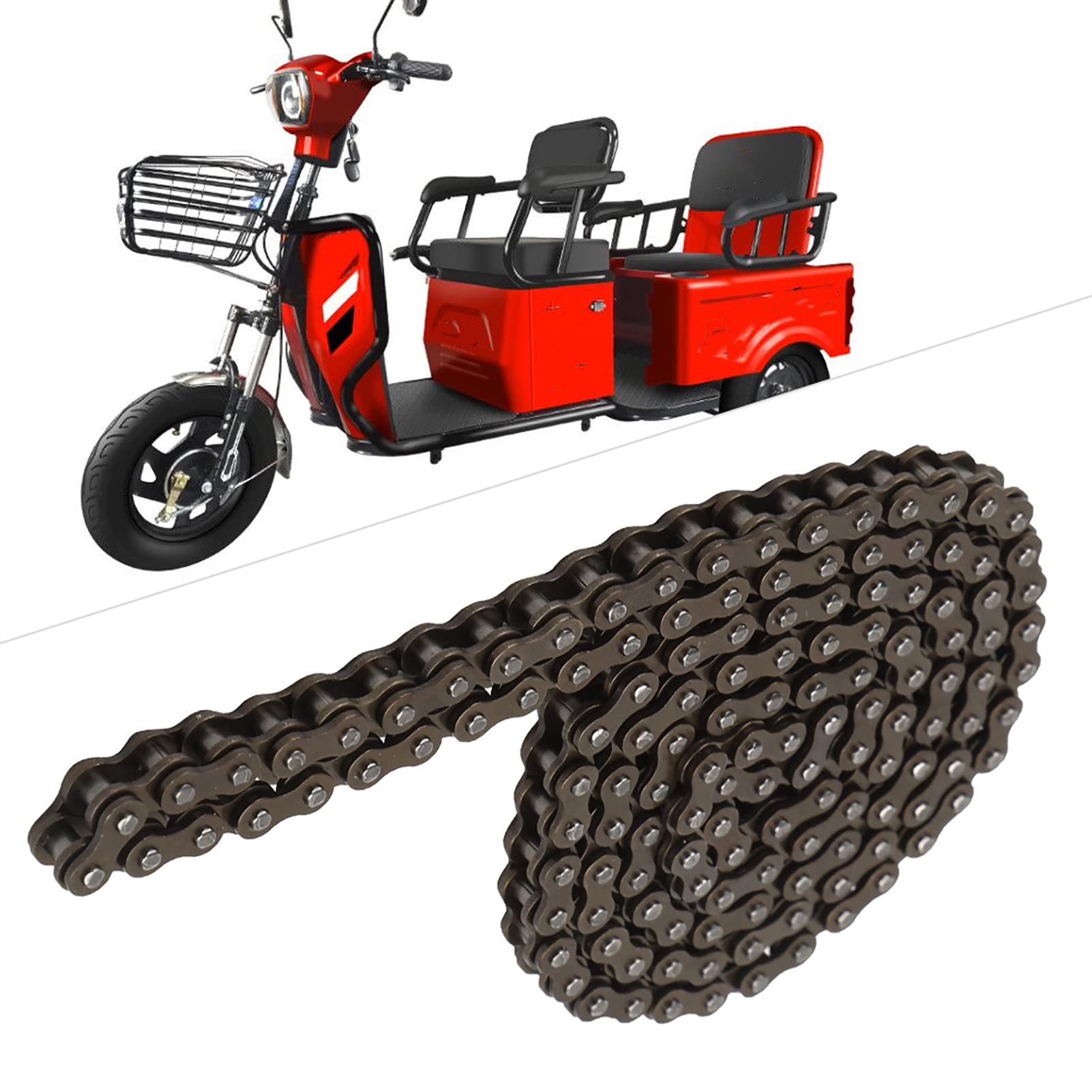 Chaîne de Scooter électrique, Chaîne de Pédales électriques Chaine D'électro-Tricycle de Fabrication Fine pour électro-Tricycle De Scooter électrique(Chaîne 25h)