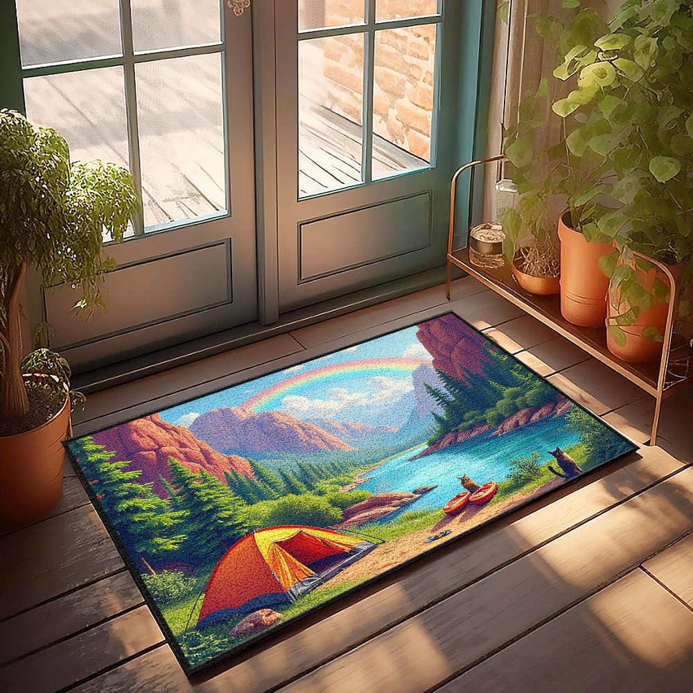 Tapis de cuisine antidérapant et paillasson d'automne grand format 65x90cm