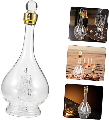 Miniatura 3 de Botella de vino de vidrio Botella de vidrio Botella de vino Decantador de vino Copas de vino de cristal Botella de cristal Botella de whisky Botella