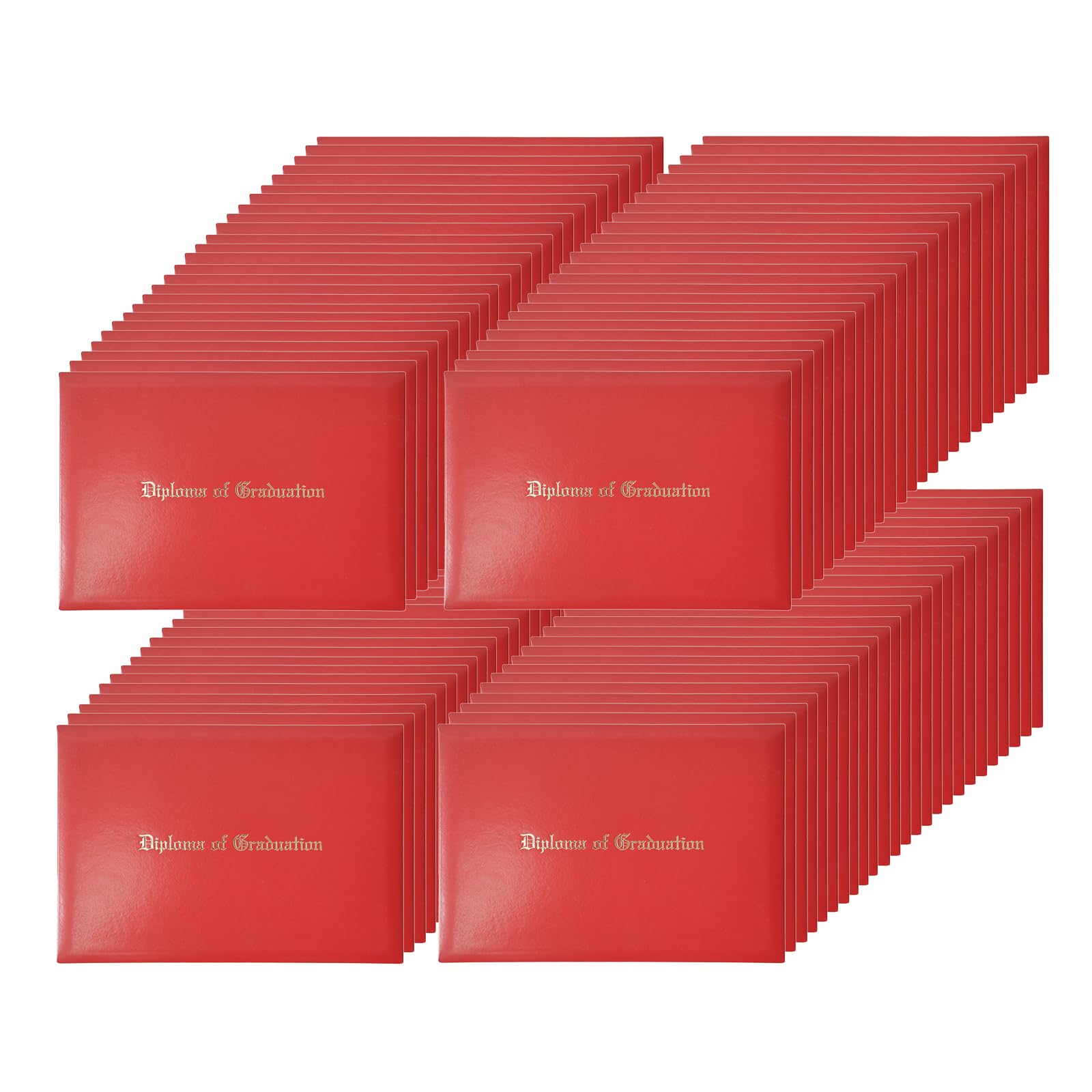 YIIOSS Diploma Holder Diploma Covers 8.5”x11” Imprinted “Diploma of Graduation”for Graduation Certifications Folder,Red,100-Pack