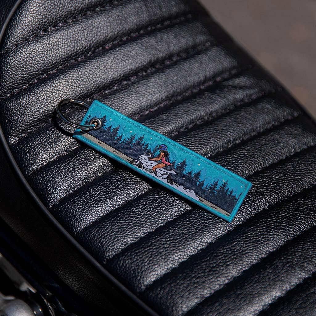 MotoLoot Keychain for Motorcycles, Scooters, Cars and Gifts (Winter Ride)