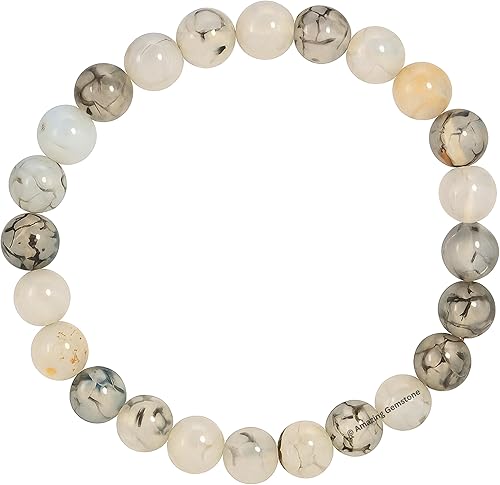 Miniatura 784 de Amazing Gemstone Pulsera de cristal para mujeres y hombres, pulsera de cristal curativo de protección, pulsera elástica con cuentas de piedras