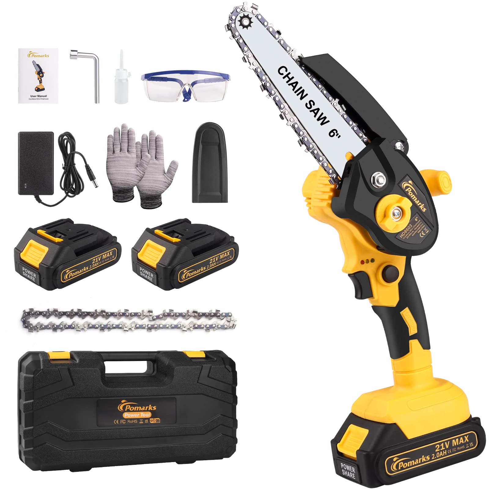 POWERALL 24V Mini Motosega - Batteria 2Ah