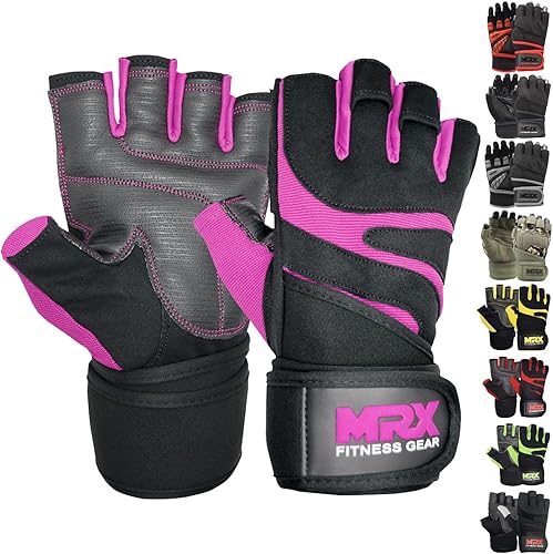 MRX - Guantes de levantamiento de pesas para hombres, guantes de entrenamiento para hombre, guantes de levantamiento de muñeca, guantes de gimnasio