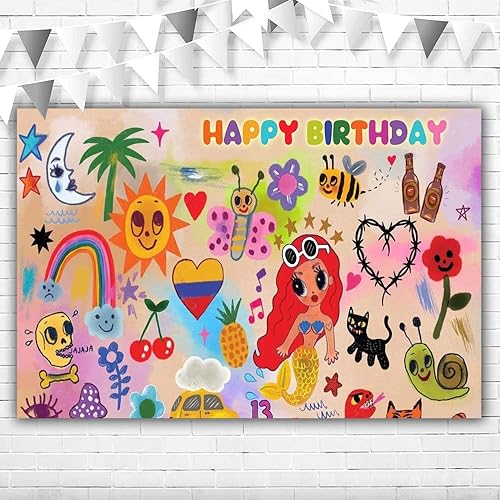 Telón de fondo con texto en inglés Manana Sera Bonito de 5 x 3 pies, feliz cumpleaños, decoraciones de cumpleaños Karol G, bonito y colorido cartel
