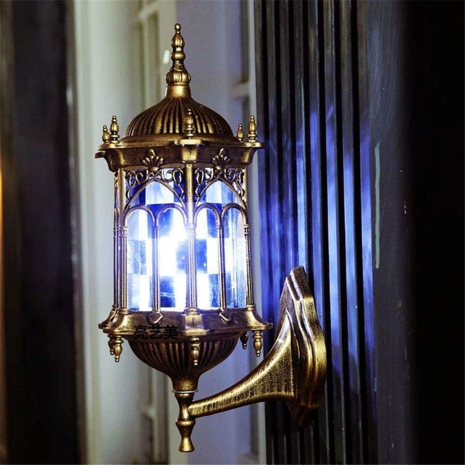 Lampada da Parete Esterna per Barbiere, 49 cm/19 Pollici, Luce LED, insegna Luminosa Rotante per Salone di Parrucchiere, Stile retrò, Lampada da Negozio Impermeabile e montabile, E