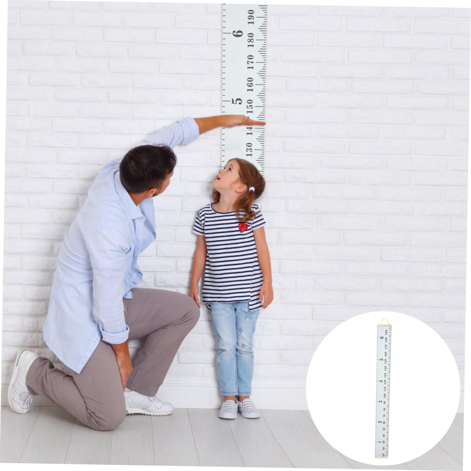 ERINGOGO 1Pc Height Measuring Ruler Chart Removable Wall Decor for Nursery Modern Gray Design Durable Height Tracker for Boys Easy Install Growth Chart for Home