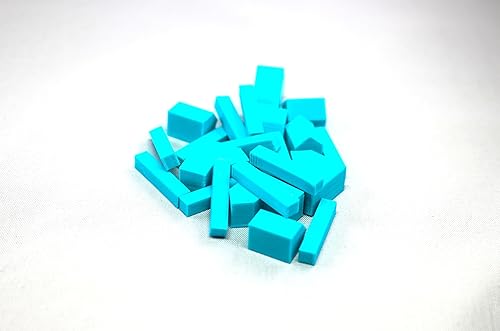 Miniatura 1 de YorksGamePieces Piezas de juego de mesa de repuesto, plástico (turquesa) para un solo jugador, compatibles con colonos de Catan