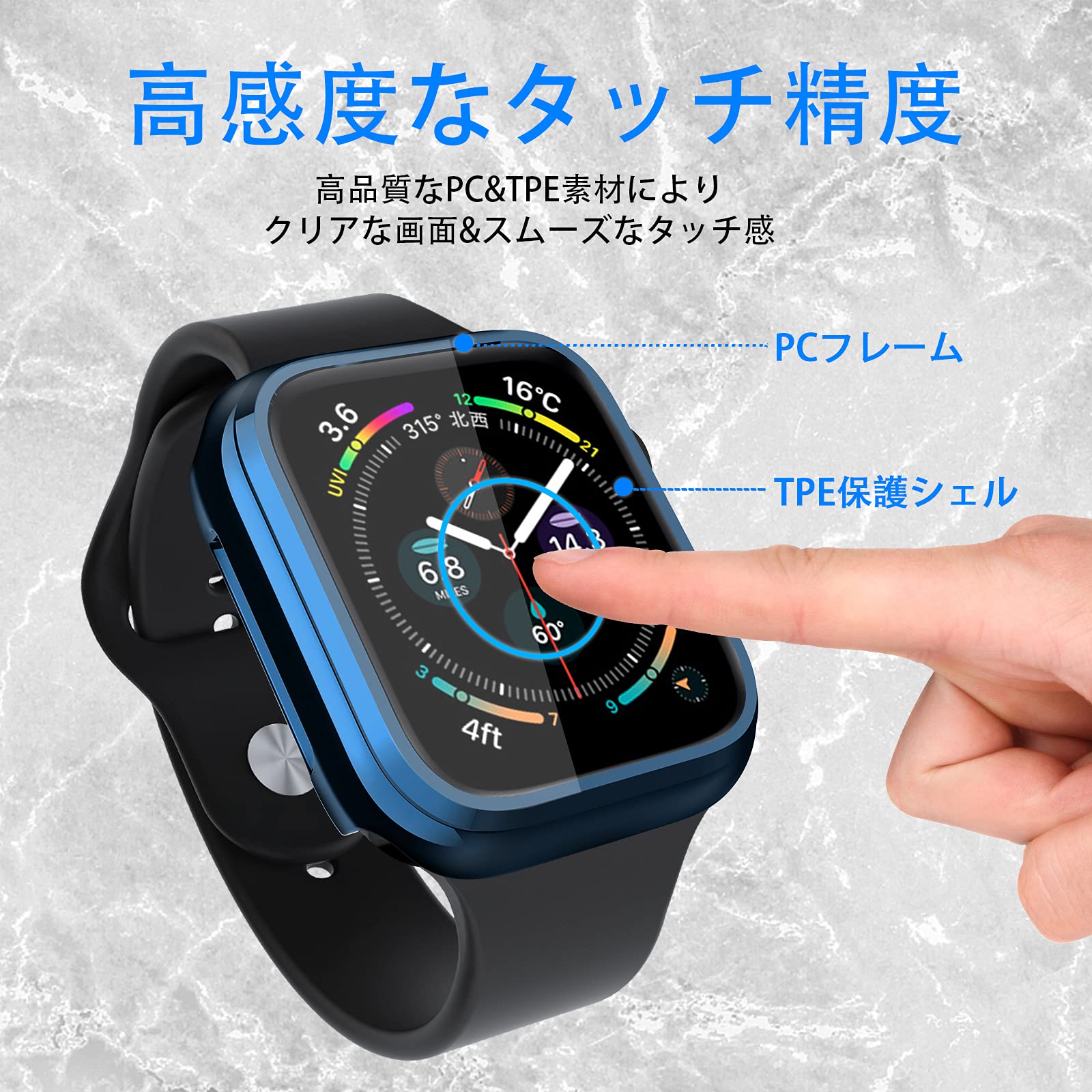 Amazon.co.jp: KIMOKU コンパチブル Apple Watch ケース Series SE2/SE 
