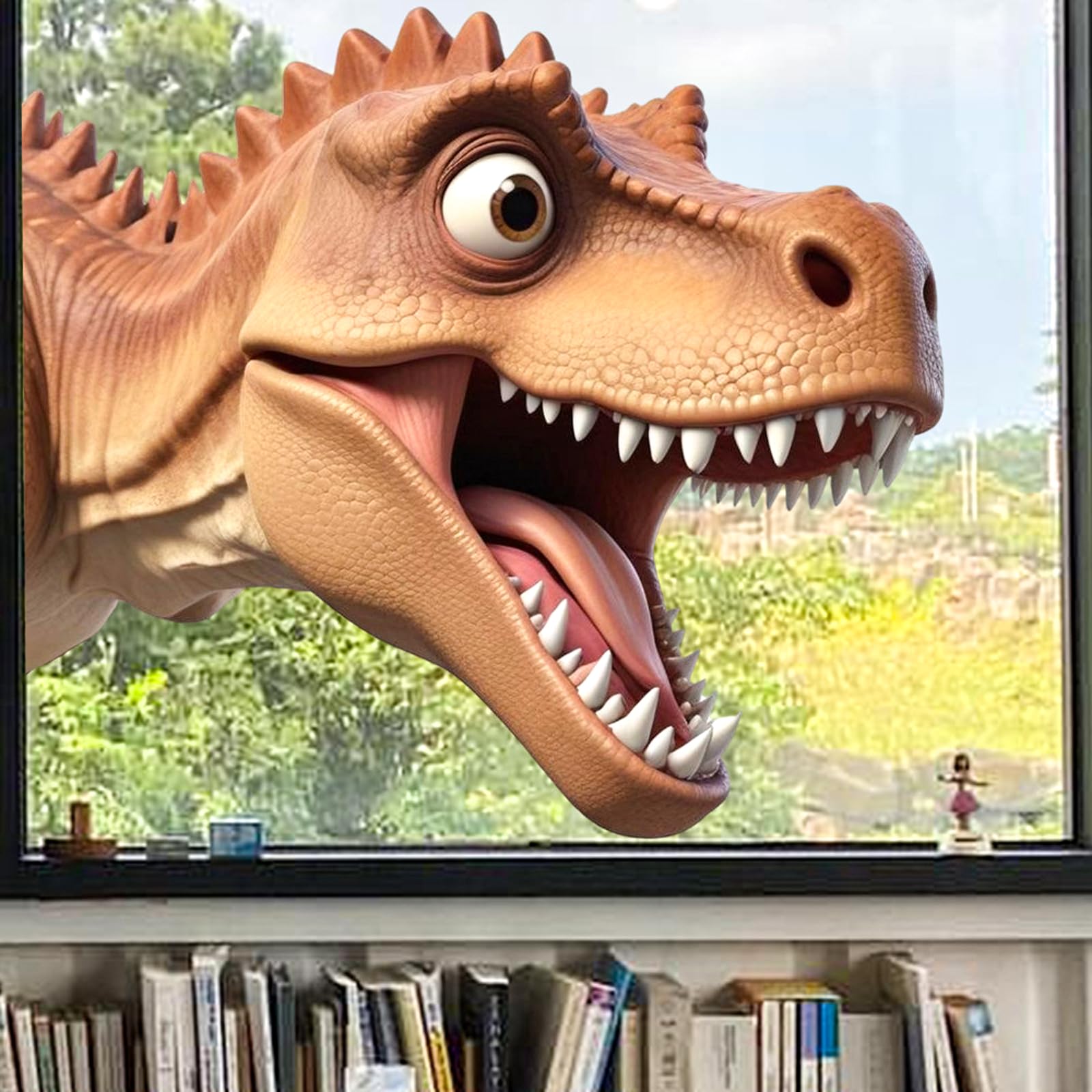 Dinosaur Window Sticker, Window Cling, Window Decals for Glass โ Static Cling Sticker for Kids Boys Rooms, Nursery & Car, Glass Door & Window Party Festival Decoration, Jurassic Animal