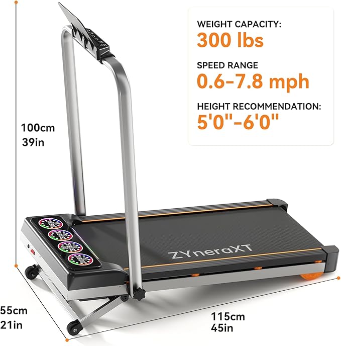 Caminadora Plegable Eléctrica con Inclinación Automática 12 Niveles, Pantalla LED, Bluetooth, Negra miniatura 2
