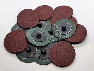 WA 25PACK - 2" Roll Lock Quick Change 120# Resin Fiber Sanding & Grinding Disc, Type R Male, Grit 120#