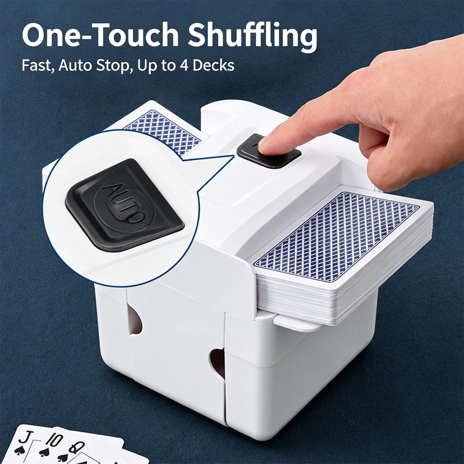 Shuffler da tavolo ricaricabili con alimentazione portatile