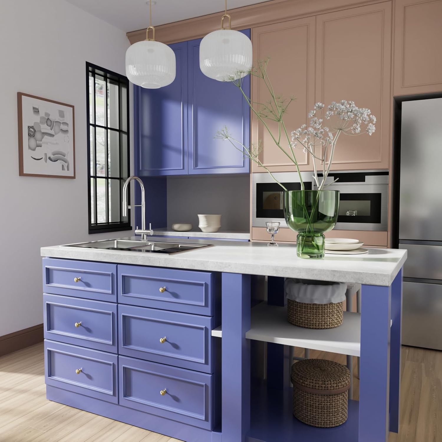 homdiy 15 Pack Gold Cabinet Knobs Brass Dresser Drawer Knobs, Gold Kitchen Cabinet Pulls Round Luxury Cupboard Hardware Zinc Alloy