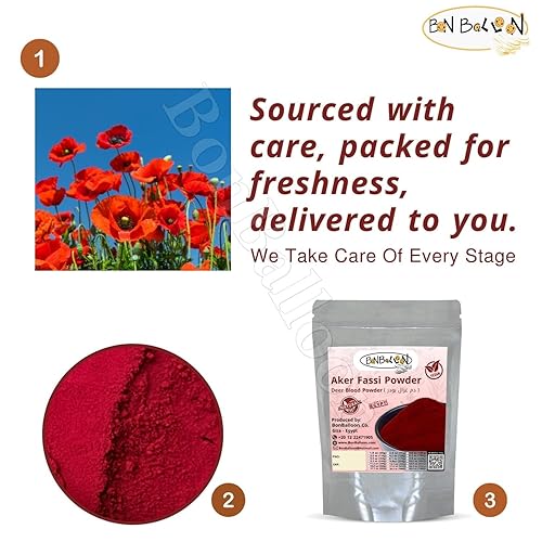 Miniatura 6 de Aker Fassi Polvo Puro Natural Ciervo Sangre Magia Premium Rojo Suelo Natural Seca Hierbas Hierbas Hierbas Sin Aditivos Sin Conservantes Halal (17.64