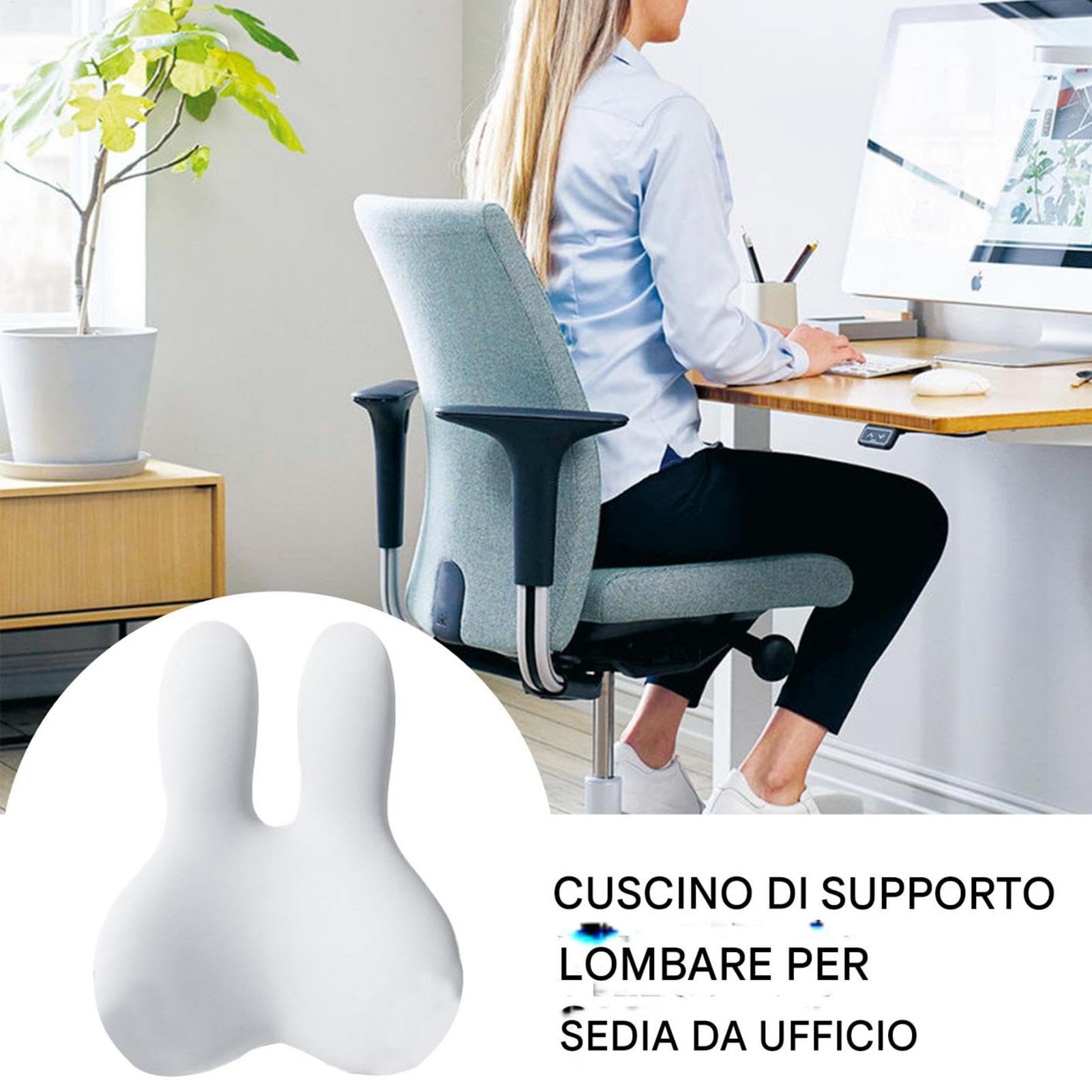 Almohada Lumbar Cojines Ergonómicos para Silla