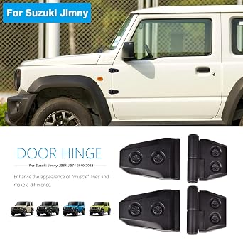 Car Engine Hood Door Hinge Protective Cover Trim Stickers for Suzuki Jimny JB64 JB74 2018-2022 Car Styling Exterior Accessories 2Pcs