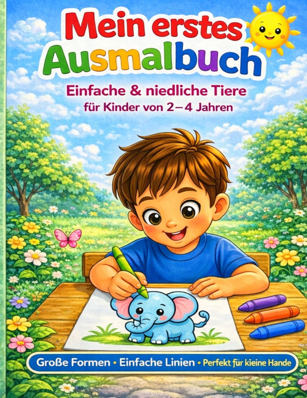 Mein erstes Ausmalbuch – Haushalt: Einfache & niedliche Tiere für Kinder 2 - 4 Jahre (Mein erstes Ausmalbuch für Kinder (2–4 Jahre))