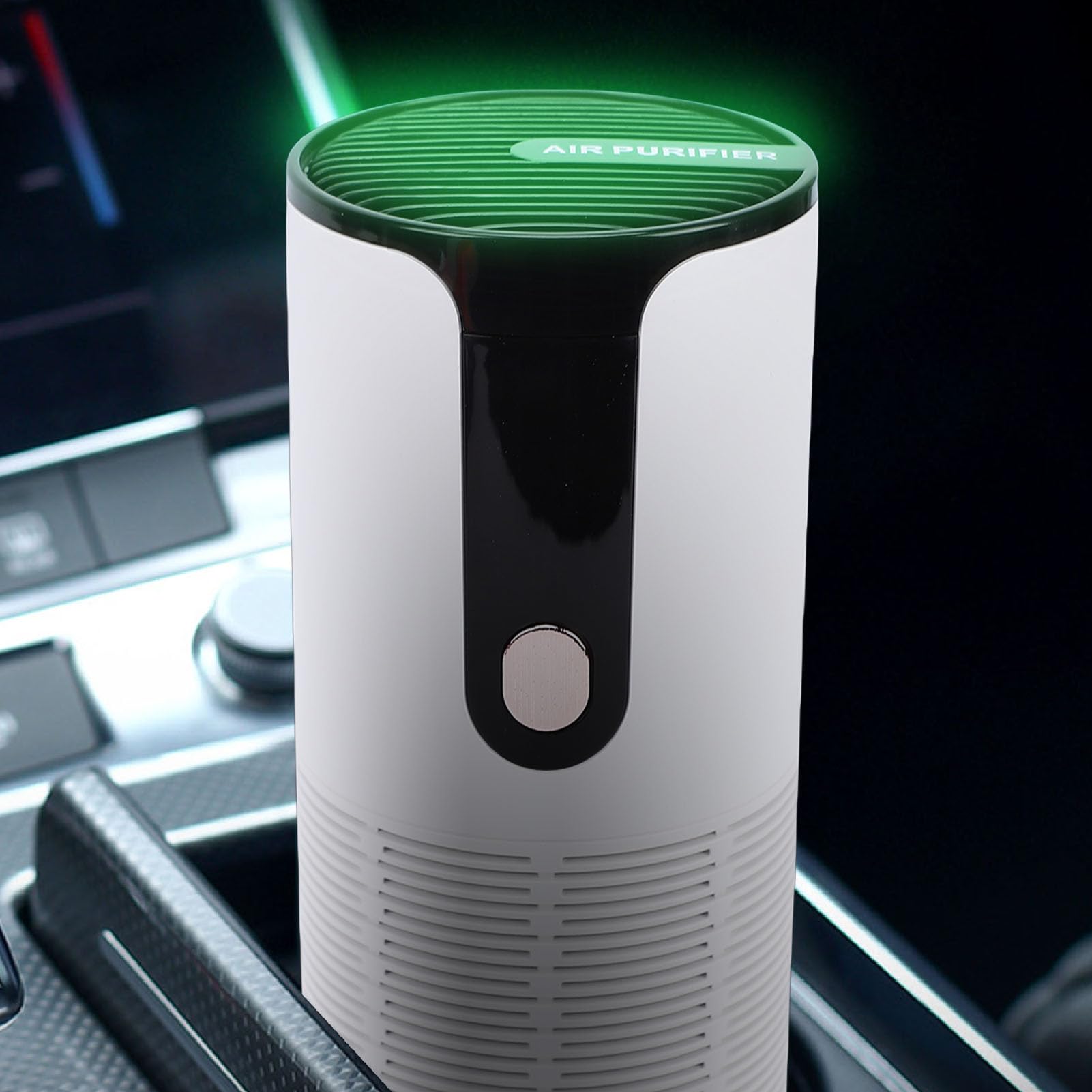 Jiawu Purificatore d'Aria, H13 Filtro HEPA Vero Display Digitale Purificatore d'Aria per Camera da Letto a Basso Rumore 35dB, 'Aria Portatile con Anello Profumato per Auto Camera da Letto Ufficio