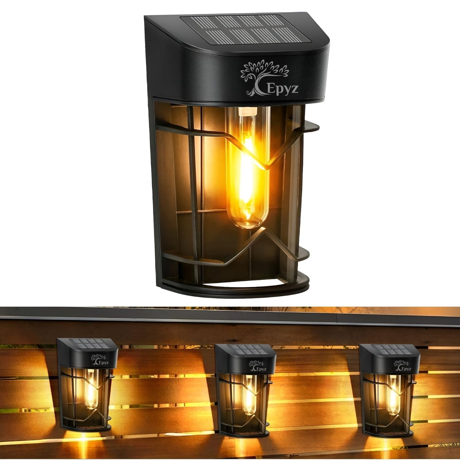 Epyz Solar Wall Light - Warm Yellow LED -1
