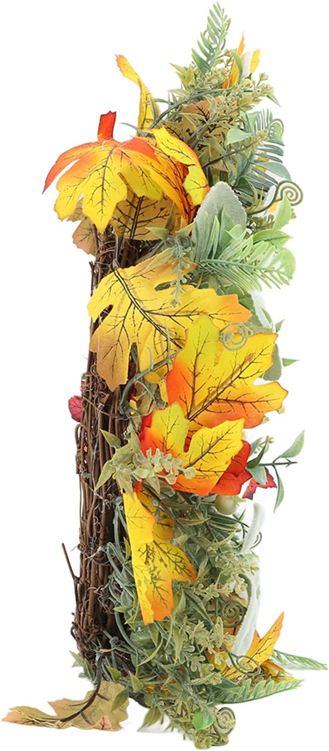 Pumpkin Wreath Hanger Handing Home Decor Halloween Thanksgiving 45cm