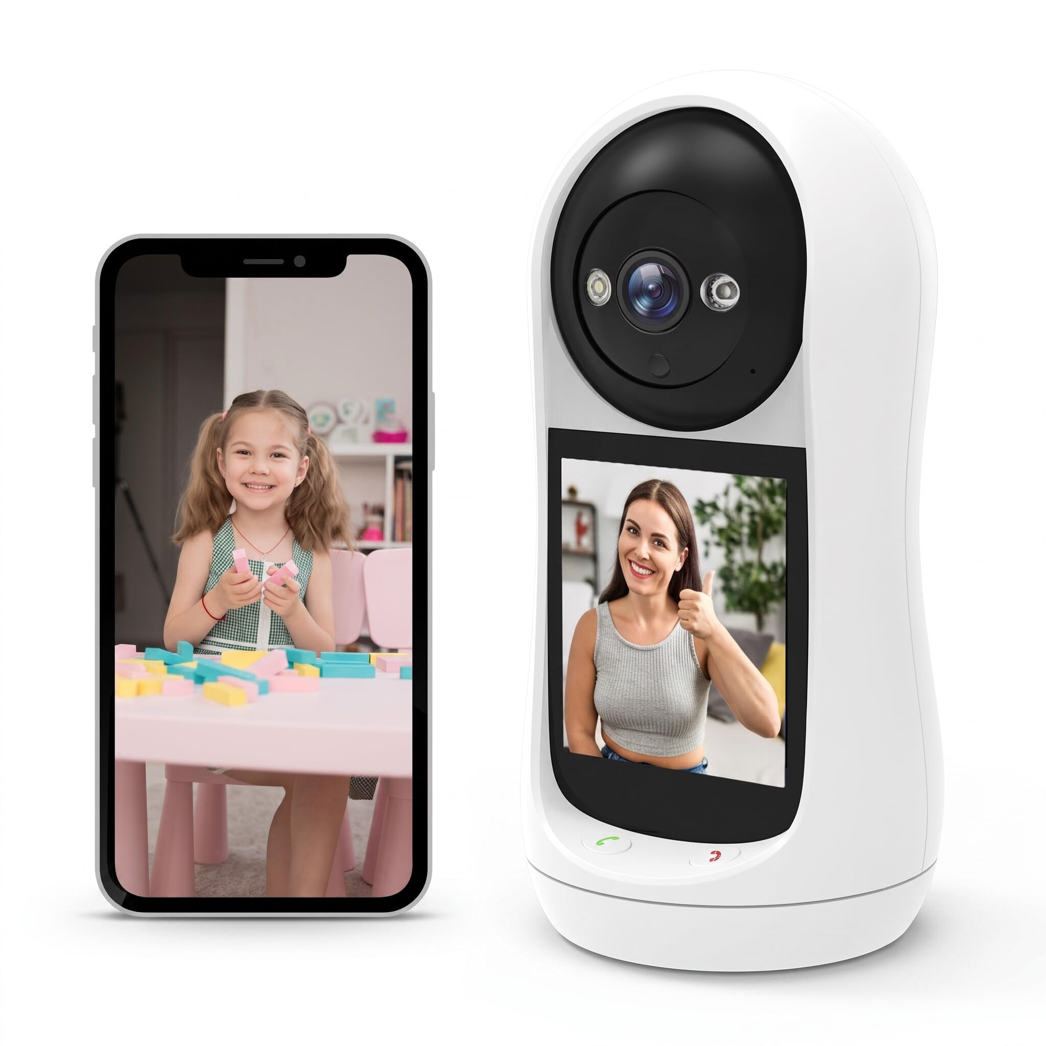 Zunate HD Video Baby Monitor 2,8 cala Wyświetlacz Noktowizor Voice Intercom Śledzenie ruchu dla niemowląt